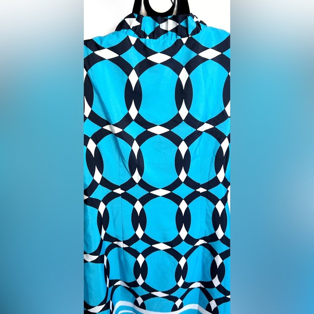 Turquoise Circle Print Mini Dress - Picture 10 of 12